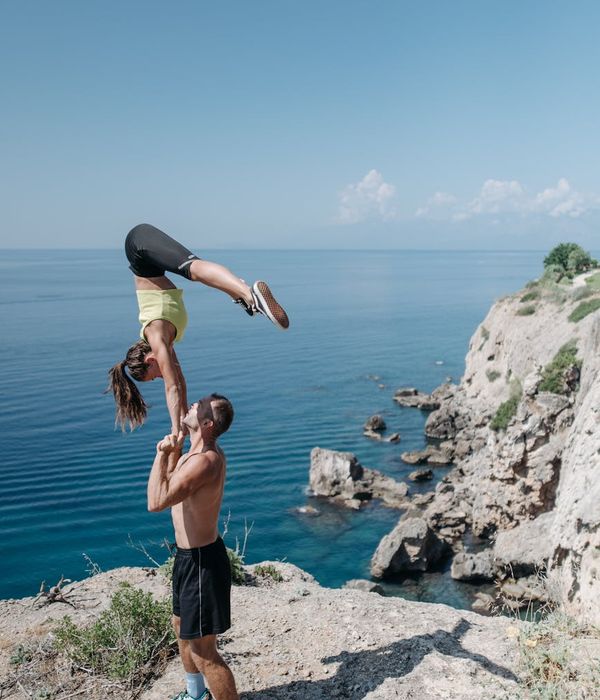 Man stretching outdoors feeling flexible and refreshed.